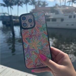 Blue and Green Tropical Pattern Phone Case with Protective Bumper
